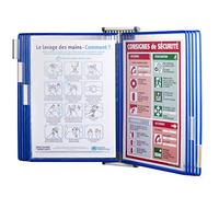 Djois made by Tarifold 414101- Expositor de pared A4 para catálogos con fijación y 10 fundas PVC, color azul