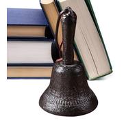 Djowyh Campana De Mano - Campana Escolar De Hierro Fundido,Decoración De Sonar Retró Manual para Servicio Atención Llamadas | Entrada Aula Puerta Principal