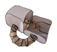 Djowyh Caño para gatos - Recinto al aire libre portátil con túnel | Valla plegable de malla transpirable para mascotas para jardín
