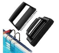 Djowyh Cepillo Limpiador para Piscinas - Juego De 2 Piezas Limpiafondos Cepillo Piscina,Herramienta Manual Mantenimiento Eliminación Manchas Óxido Rebeldes Limpieza Diaria Azulejos SPA Y