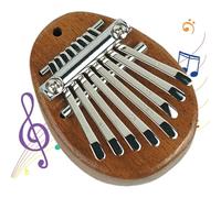 Djowyh de 8 teclas, piano de pulgar de madera, Piano portátil de madera para dedos, de tablero plano de 8 teclas, piano Mbira hecho a mano de bolsillo para el hogar, dormitorio, viajes