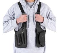 Djowyh de Pecho para Hombres - Mochila antirrobo de diseño Chaleco, con Varios Bolsillos, antirrobo e Impermeable, y Doble de Hombro - para Padre Amigo teléfono móvil Llave de Coche