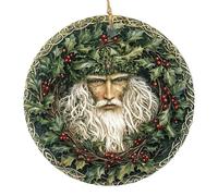Djowyh Decoraciones navideñas celtas para el árbol de Navidad | Decoración festiva de invierno acrílico 2D - Colgante decorativo para el hogar, escalera, ventana, repisa de chimenea, pared, sala de