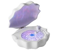 Djowyh Lámpara de altavoz Shell,Altavoz iluminado Shell,Altavoz temático retro | Seashell Speaker Shell Speaker Reproductor de música con luz ambiental ajustable para el hogar de la ducha