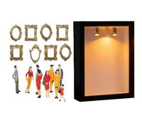 Djowyh Marco De Mini Museo | de Recuerdos de Madera Coleccionable,Minifiguras para Coleccionar - para Decoración del Hogar Manualidades Adultos Biblioteca Sala Cumpleaños Navidad