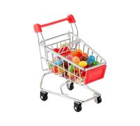 Djowyh Miniatura Carrito de Compras - Accesorios para Casa De Muñecas | Carrito De Supermercado - para Niños Y Niñas Jardines De Juego De Simulación Accesorios para Fotos