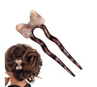 Djowyh Palillos para el pelo para moños, horquillas francesas para el pelo,Palillos para el cabello para mujeres - Linda pajarita, tocados estéticos para mujeres en forma de U, accesorios para el