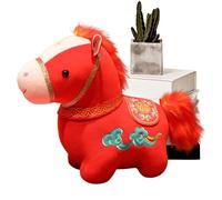 Djowyh Peluche Caballo Año Nuevo Chino 2026 | Muñeca de Animal China Tierna con Nube Auspiciosa Suave | Juguete de Peluche de Caballo Relleno | para Hogar Camas Sofás Mesas Vitrinas Escaparates