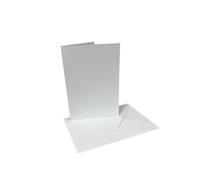 DJP 50 tarjetas y sobres blancos en blanco C6 con tarjetas prearrugadas A6