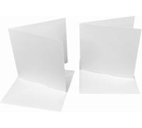 DJP Paquete de 50 tarjetas lisas blancas de 250 g/m² cuadradas de 7 x 7 pulgadas