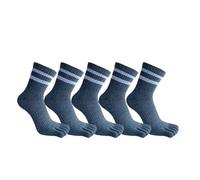 DJSKLDF Calcetines Tabi 5 pares de calcetines cinco dedos for hombre, calcetín algodón a rayas liso Simple que absorbe el sudor, transpirable, cálido, suave y elástico(5 Pairs grey)