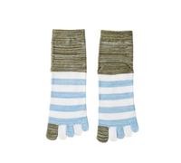 DJSKLDF Calcetines Tabi 5 pares de calcetines grandes cinco dedos for hombre, cálidos informales algodón a rayas for otoño e invierno con del pie EUR45 46(Color4)