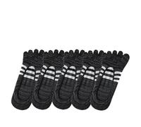 DJSKLDF Calcetines Tabi 5 pares de calcetines invisibles verano for hombre, algodón, a rayas colores, finos, suaves, boca poco profunda, transpirables, dedos(Black)