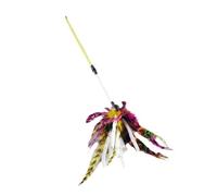 DJSKLDF Juguete Interactivo Gato 1Pc，Spiral Cat Colorful Feather Toy, Durable Pet Stick, Funny Kitten Exerciser Wand(Yellow Rod)