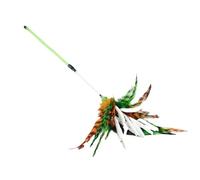 DJSKLDF Juguete Interactivo Gato 1Pc,Spiral Cat Colorful Feather Toy, Durable Pet Stick, Funny Kitten Exerciser Wand(Green Rod)