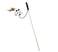 DJSKLDF Juguete Interactivo Gato 1PC Teaser Feather Toys Kitten Funny Colorful Rod Cat Wand Wood Pet Interactive Stick Supplies(Color3)