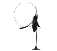 DJSKLDF Juguete Interactivo Gato Cat Toy Funny Toys Interactive Self Hi Feather For Cats Tease Bite Resistant with Sucker Stick Pet Supplies(Black)