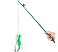 DJSKLDF Juguete Interactivo Gato Cat Toy Self Hi Feather Toys For Cats Stick Bite Resistant with Bell Funny Interactive Pet Supplies