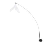 DJSKLDF Juguete Interactivo Gato Cat Toy Teasing Stick Interactive Toys Kitten Playing Feathers Wand with Bell Long Suction Cup Pole(Color 4)