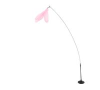 DJSKLDF Juguete Interactivo Gato Cat Toy Teasing Stick Interactive Toys Kitten Playing Feathers Wand with Bell Long Suction Cup Pole(Color 3)