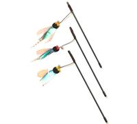 DJSKLDF Juguete Interactivo Gato Cat Toys Feather Toy For Cats Teaser Stick Bite Resistant Butterfly Interactive Durable with Bell Pet Products