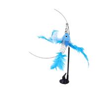 DJSKLDF Juguete Interactivo Gato Cat Toys Simulated Insects Interactive Sucker Feather with Bell Stick Toy For Kitten Playing Teaser Wand Supplies