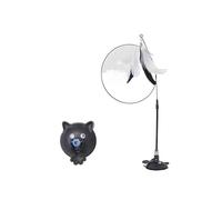 DJSKLDF Juguete Interactivo Gato Funny Cat Toys Interactive Detachable Teaser Wand with Sucker Base Fluffy Feather Kitten Play Toy For Supplies(Black)