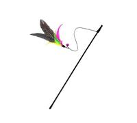 DJSKLDF Juguete Interactivo Gato Funny Kitten Toys Cat Teaser Interactive Toy Rod with Bell and Feather For Cats Stick