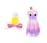 DJSKLDF Juguete Interactivo Gato Hanging Sound Octopus Cat Toys To Relieve Boredom and Self-Exciting Plush Elastic Rope Teasing Stick Pet Toy(Color3)
