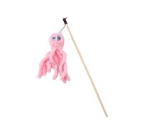 DJSKLDF Juguete Interactivo Gato Octopus Plush Cat Stick Funny Pet Toys Interactive Playing Toy For Cats Teaser Kitten Rod Wand Accessories(Color1)