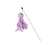 DJSKLDF Juguete Interactivo Gato Octopus Plush Cat Stick Funny Pet Toys Interactive Playing Toy For Cats Teaser Kitten Rod Wand Accessories(Color2)