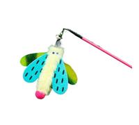 DJSKLDF Juguete Interactivo Gato Pet Cat Toys Interactive Funny Insect Stick Toy For Kitten Playing Teaser Wand Supplies Products Cats(Yellow)