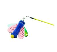 DJSKLDF Juguete Interactivo Gato Pet Cat Toys Interactive Funny Insect Stick Toy For Kitten Playing Teaser Wand Supplies Products Cats(Blue)