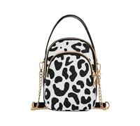 DJSKLDF Leather Bags Women Bolsos cruzados for mujer, tendencia de poliéster, simplicidad, diseño con estampado leopardo, cadenas pequeñas, bolsos hombro, monederos para Vacaciones(Color 3)