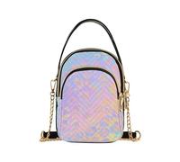 DJSKLDF Leather Bags Women Bolsos cruzados for mujer, tendencia de poliéster, simplicidad, diseño con estampado leopardo, cadenas pequeñas, bolsos hombro, monederos para Vacaciones(Color 1)