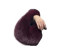 DJSKLDF Puffer Tote Bag Bolso de mano felpa con forma media luna, piel sintética, esponjoso, for mujer, invierno, for fiesta, informal para Diarias(Color 2)