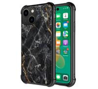 DJSOK compatible con estuche para iPhone 14 Pro Classic Black Natural Marble Mrmol Cascas de iPhone 14 Pro For Man Boys Girls Dual Capeta Distribuya