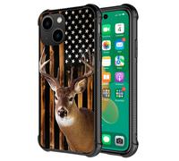 DJSOK compatible con estuche para iPhone 14 Pro Max Case White Tail Flag American Flag iPhone 14 Pro Max Case para Hombre Boy Girl Dual Capa Distribu