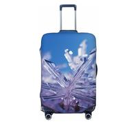 DJUETRUI Funda de equipaje con cristales de hielo azules, funda elástica para maleta, antiarañazos, lavable, a prueba de polvo, para equipaje de 18 a 32 pulgadas