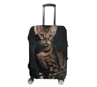 DJUETRUI Funda elástica para equipaje, diseño de gato de Bengala, antiarañazos, lavable, a prueba de polvo, para equipaje de 18 a 32 pulgadas