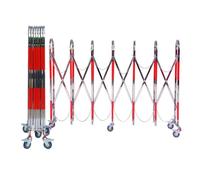 DJXLMN Barricada de seguridad móvil extensible retráctil con ruedas para seguridad de tráfico y valla de construcción