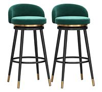 DJXLMN Juego de 2 sillas de comedor tapizadas, respaldo bajo con patas de metal, diseño copetudo para sala de estar, cocina y espacios de fiesta