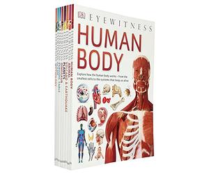 DK Eyewitness Collection 8 Books Set (Human Body, Ocean, Volcano & Earthquake, Animal, Planets, Periodic Table, Dinosaurs, Mythology)