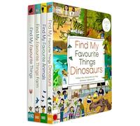 DK Find My Favourite Series 4 Books Collection Set (Find My Favourite Things Dinosaurs, Find My Favourite Things, Find My Favourite Animals & Find My Favourite Things Farm)