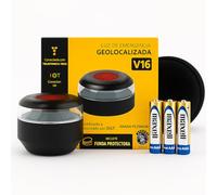 DK HOME Luz de Emergencia Baliza V16 Geolocalizada, Homologada por DGT con Conectividad IoT, Datos Incluidos hasta 2038, Base Magnética, pilas incluidas Una Unidad
