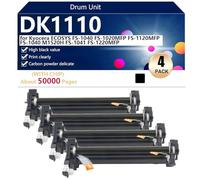 DK1110 Unidad de Tambor de Repuesto para Kyocera ECOSYS FS-1040 FS-1020MFP FS-1120MFP FS-1040 M1520H FS-1041 FS-1220MFP Impresoras, 100000 Páginas,Black-4 Pack