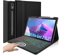 DKAHOEE - Funda con teclado retroiluminado para Lenovo Tab P11 Pro de 11.2 pulgadas Gen 2 versión 2022 (TB-132FU/TB-138FC), teclado inalámbrico retroiluminado de 3 zonas con funda delgada para Tab P11