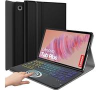 DKAHOEE Funda con teclado táctil retroiluminado para Lenovo Tab Plus de 11.5 pulgadas versión 2024 (TB351FU), teclado inalámbrico retroiluminado arcoíris de 3 zonas con soporte delgado para Lenovo Tab