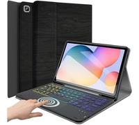 DKAHOEE - Funda con teclado táctil retroiluminado para Samsung Galaxy Tab S6 Lite de 10.4 pulgadas 2024/2022/2020 -SM-P620/P625/P613/P619/P610/P615, teclado inalámbrico retroiluminado desmontable de 3