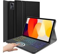 DKAHOEE Funda con teclado táctil retroiluminado para Xiaomi Redmi Pad SE de 11 pulgadas 2023, teclado inalámbrico retroiluminado de 3 zonas con funda protectora delgada para Redmi Pad SE 2023 de 11